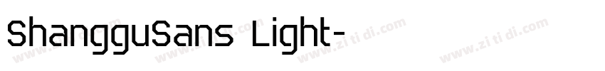 ShangguSans Light字体转换